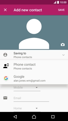 Press Phone contact.