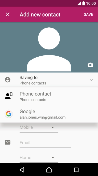 Press Phone contact.