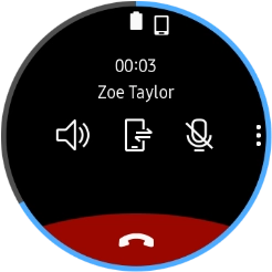 Press the end call icon. Press the end call icon.