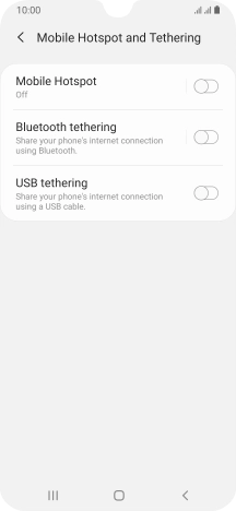 Press Mobile Hotspot.