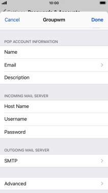 Press SMTP.