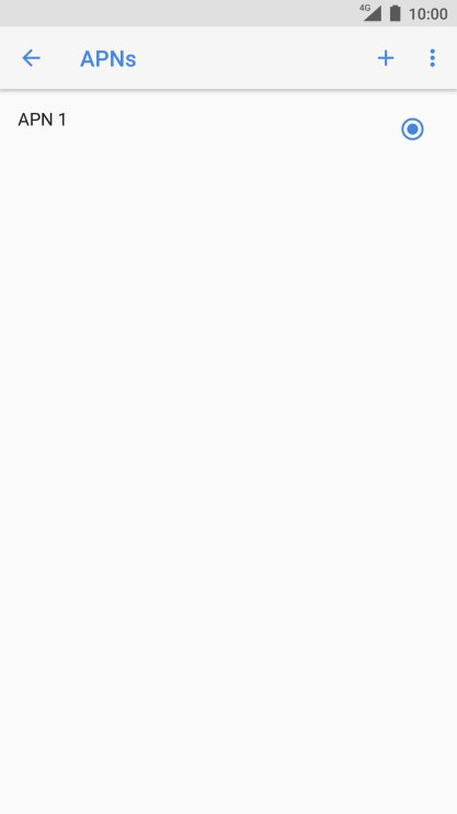Press the new data connection icon.