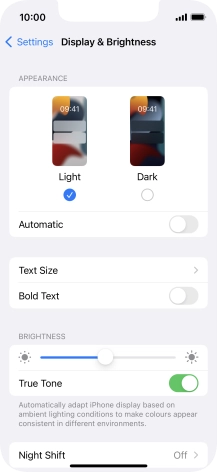 Press Dark.