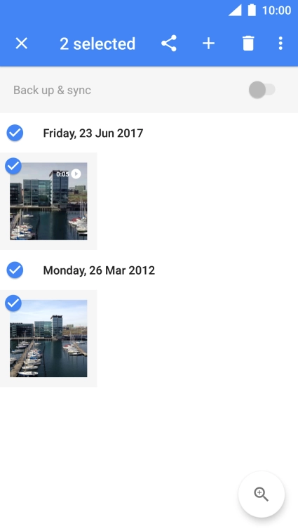 Press the share icon.