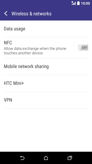 Press Data usage.