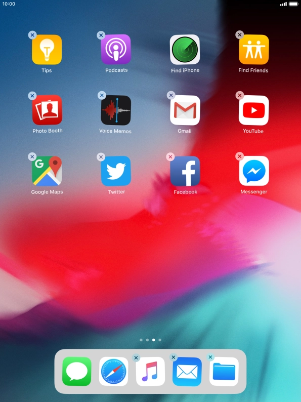 Press the delete icon.