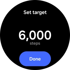 Slide your finger up or down on the screen to select the required goal.