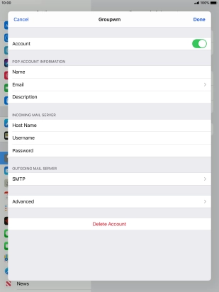 Press SMTP.