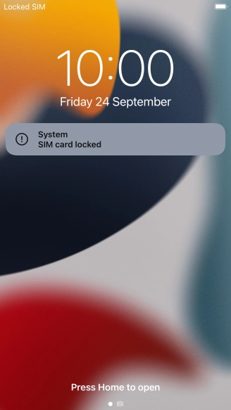 Press the Home key. Press the Home key.