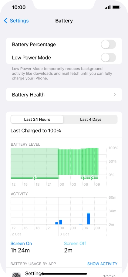 Press the indicator next to 