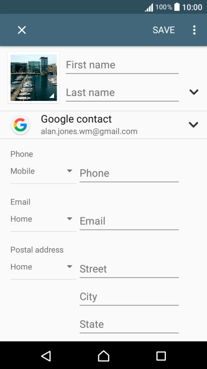 Press First name and key in the first name.