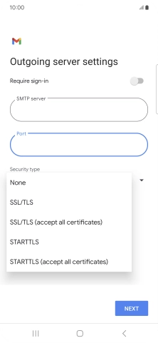 Press SSL/TLS. Press SSL/TLS.