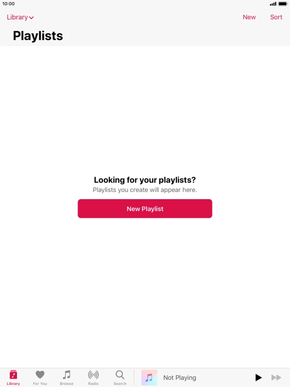 Press New Playlist. Press New Playlist.
