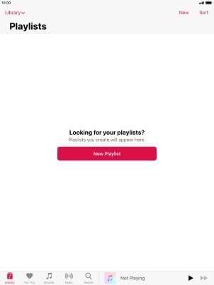 Press New Playlist. Press New Playlist.