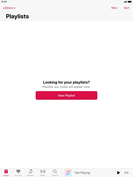 Press New Playlist. Press New Playlist.