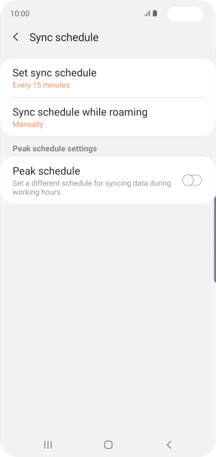Press Set sync schedule.