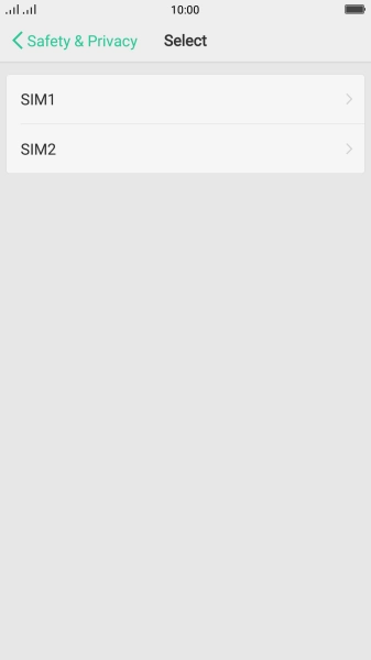 Press SIM1.