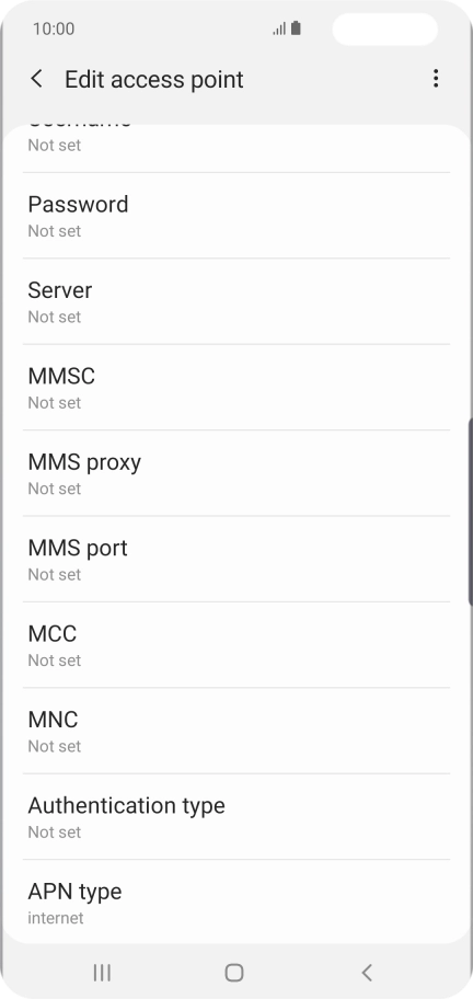 Press the menu icon.