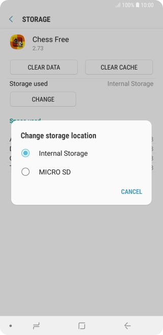 Press the name of the memory card. Press the name of the memory card.
