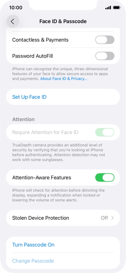 Press Set Up Face ID. Press Set Up Face ID.