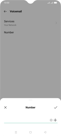Key in +61414121121 and press the confirm icon.