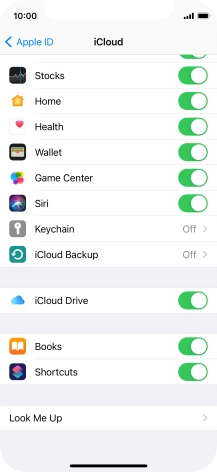 Press iCloud Backup. Press iCloud Backup.