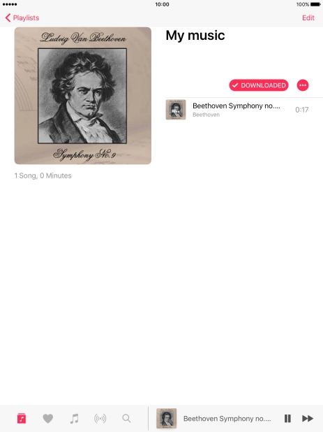 Press the song title. Press the song title.