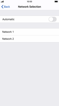 If you turn off the function, press the required network.