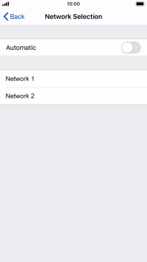 If you turn off the function, press the required network.