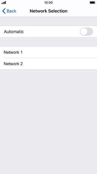 If you turn off the function, press the required network.