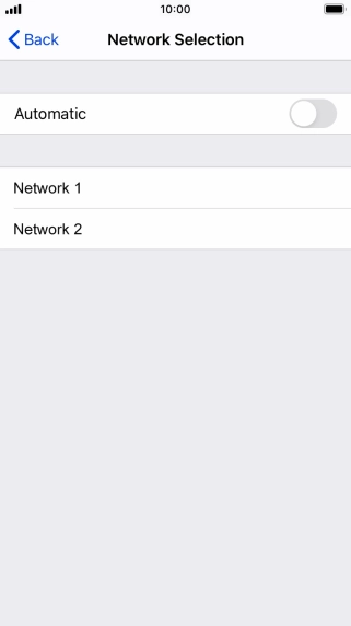If you turn off the function, press the required network.