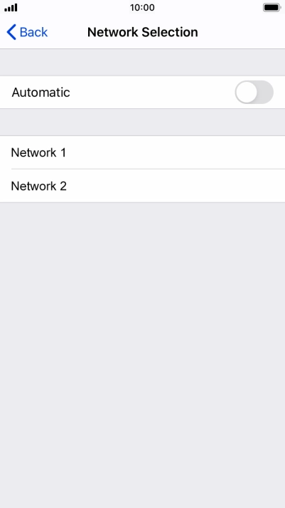If you turn off the function, press the required network.