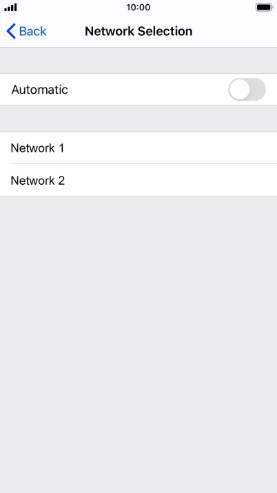 If you turn off the function, press the required network.