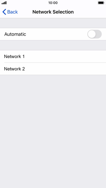 If you turn off the function, press the required network.
