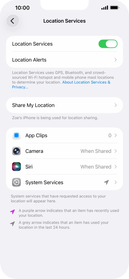 Press the required app.