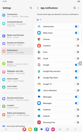 Press the drop down list. Press the drop down list.