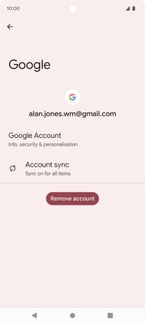 Press Account sync.