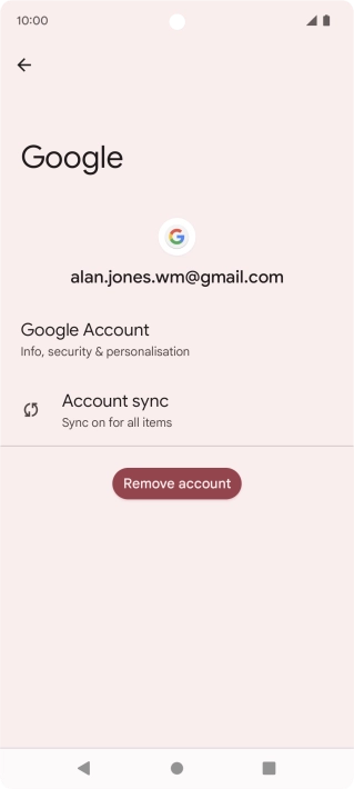 Press Account sync.