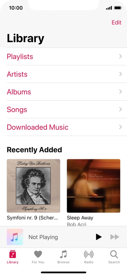Press Playlists.