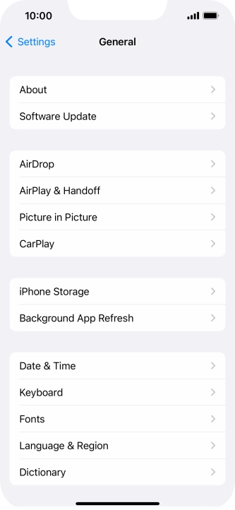 Press Software Update. If a new software version is available, it's displayed. Follow the instructions on the screen to update the phone software.
