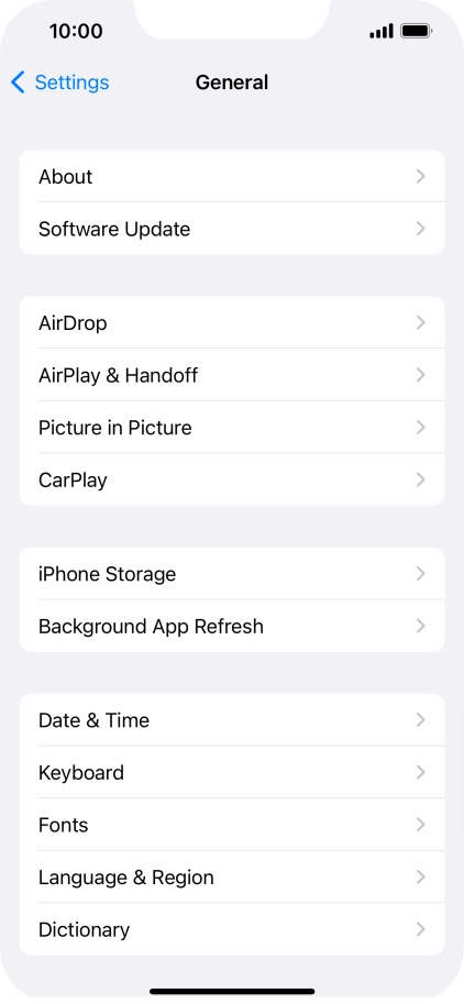 Press Software Update. If a new software version is available, it's displayed. Follow the instructions on the screen to update the phone software.