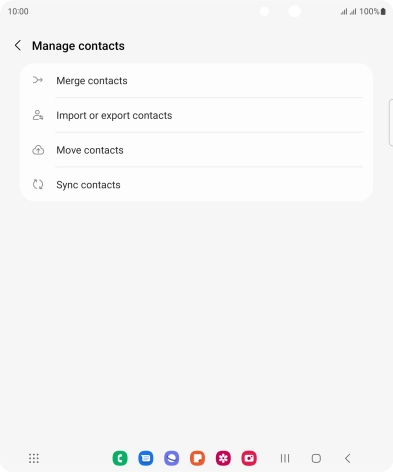 Press Import or export contacts.