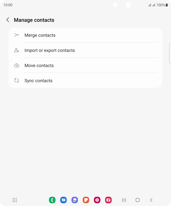 Press Import or export contacts.