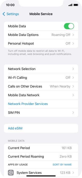 Press Network Selection.