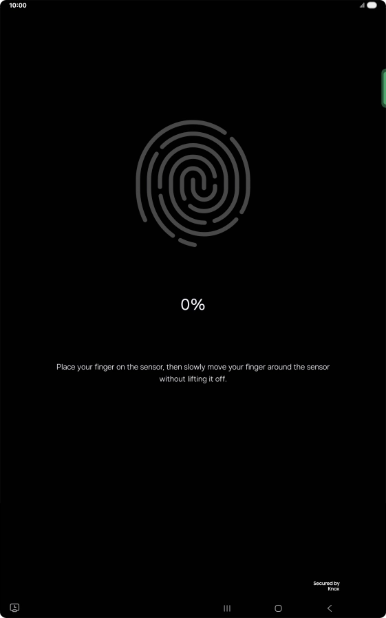 Follow the instructions on the screen to create the lock code using your fingerprint.