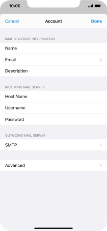 Press SMTP.