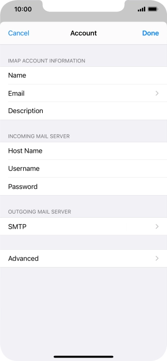 Press SMTP.