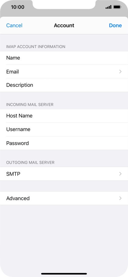 Press SMTP.