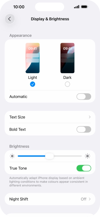Press Dark.
