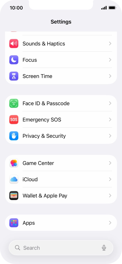 Press Face ID & Passcode.